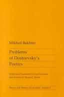 Problems of Dostoevsky's Poetics cover